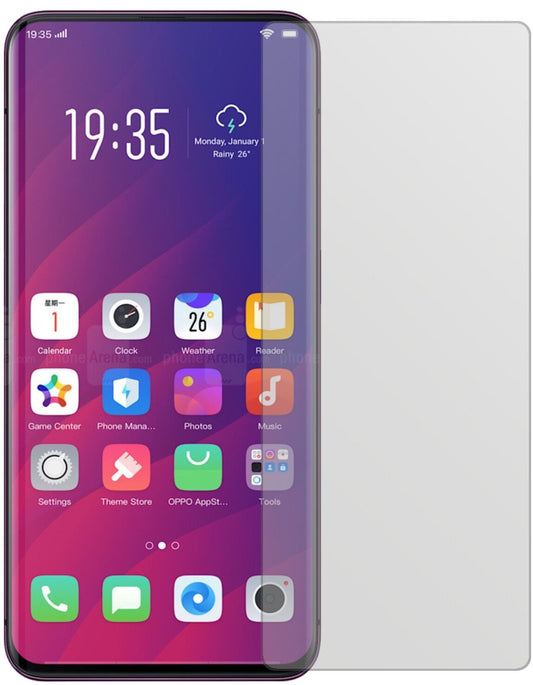 Matte Displayschutzfolie von dipos passend für Oppo Find X, präziser Zuschnitt und blasenfrei montiert