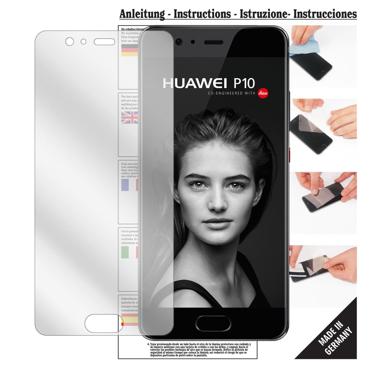 6x Schutzfolie klar für Huawei P10 Display-Schutzfolie