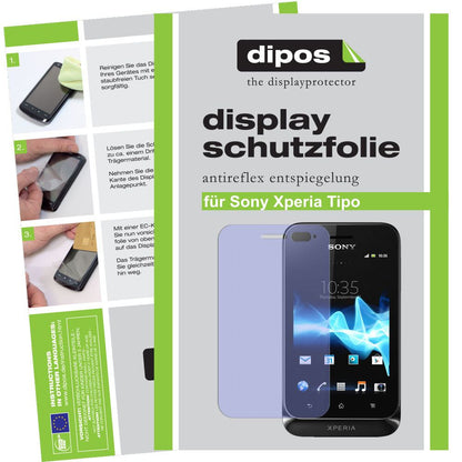 2x Schutzfolie matt für Xperia Tipo Sony Display-Schutzfolie