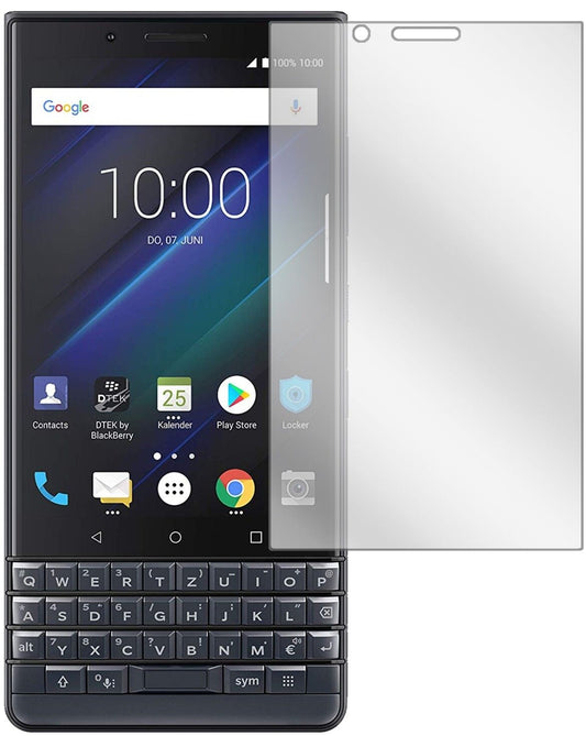 Klare Displayschutzfolie von dipos passend für Blackberry Key 2 LE, präziser Zuschnitt und blasenfrei montiert