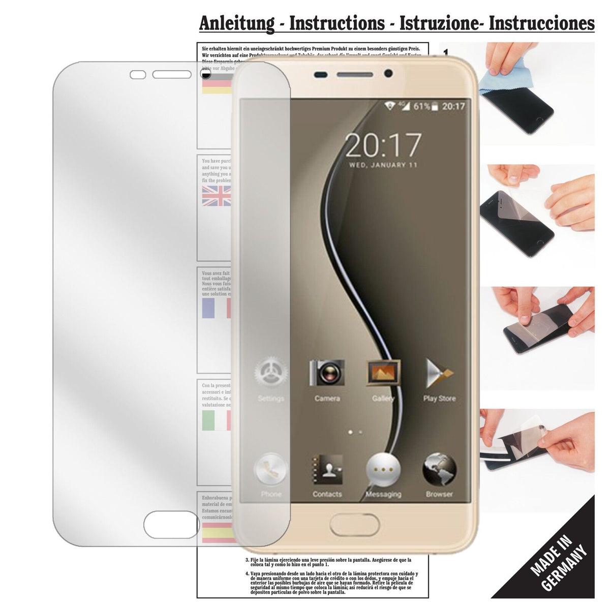 6x Schutzfolie klar für Ulefone Gemini Display-Schutzfolie