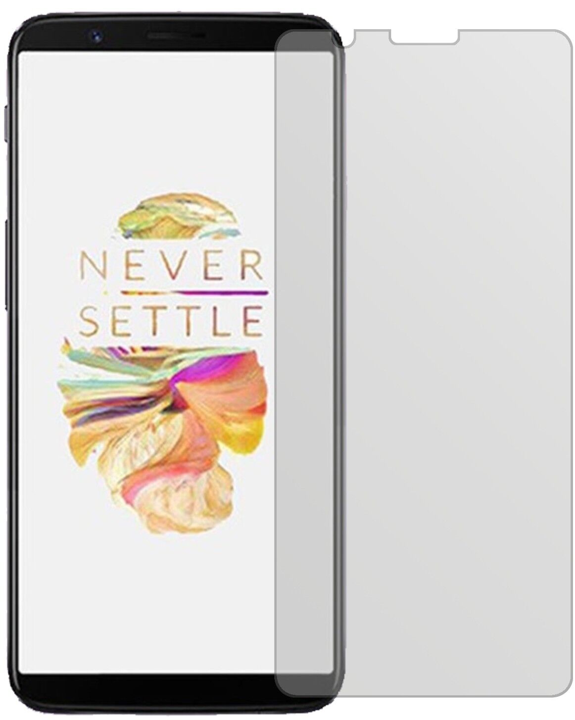 Matte Displayschutzfolie von dipos passend für OnePlus 5T, präziser Zuschnitt und blasenfrei montiert