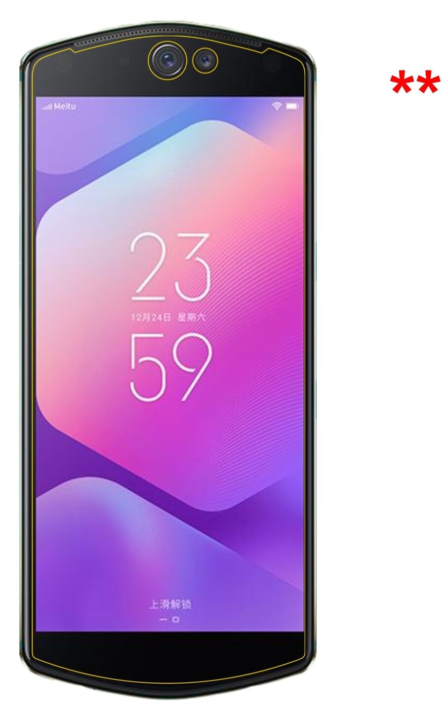 Privatsphäre-Schutz durch Sichtschutz-Folie passend zugeschnitten für Meitu T9