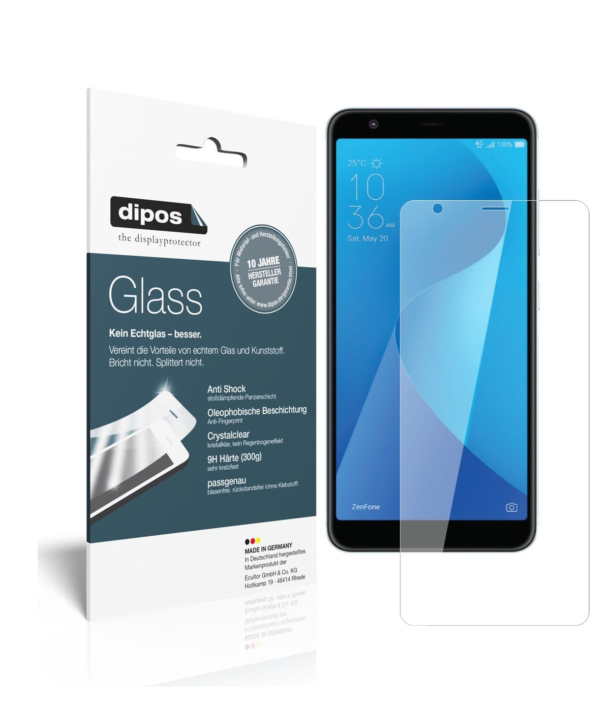 1x 9H Schutzfolie für Asus ZenFone Max Plus M1 (ZB570TL) Panzerfolie