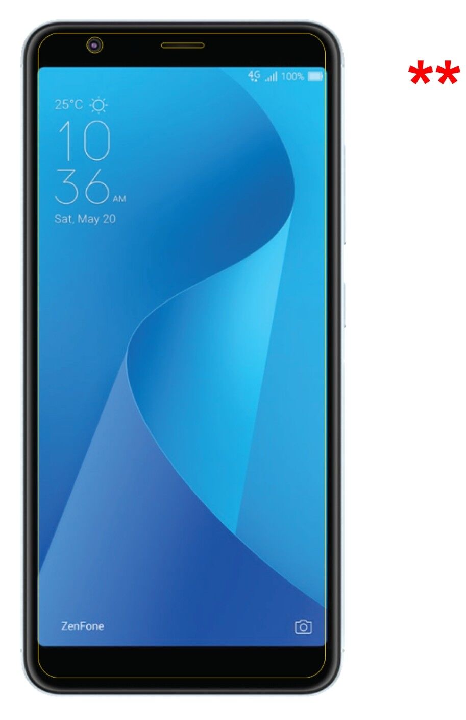 Dünne und klare Folie passend zugeschnitten für Asus ZenFone Max Plus M1 (ZB570TL)