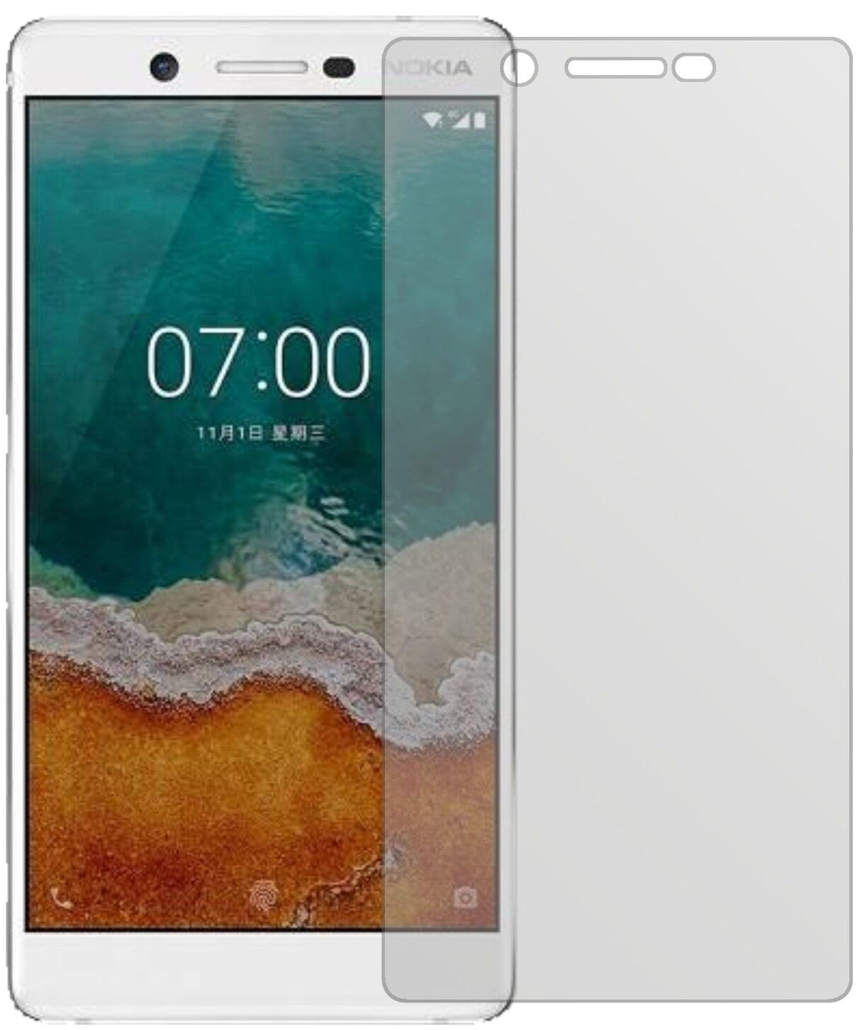 Matte Displayschutzfolie von dipos passend für Nokia 7, präziser Zuschnitt und blasenfrei montiert