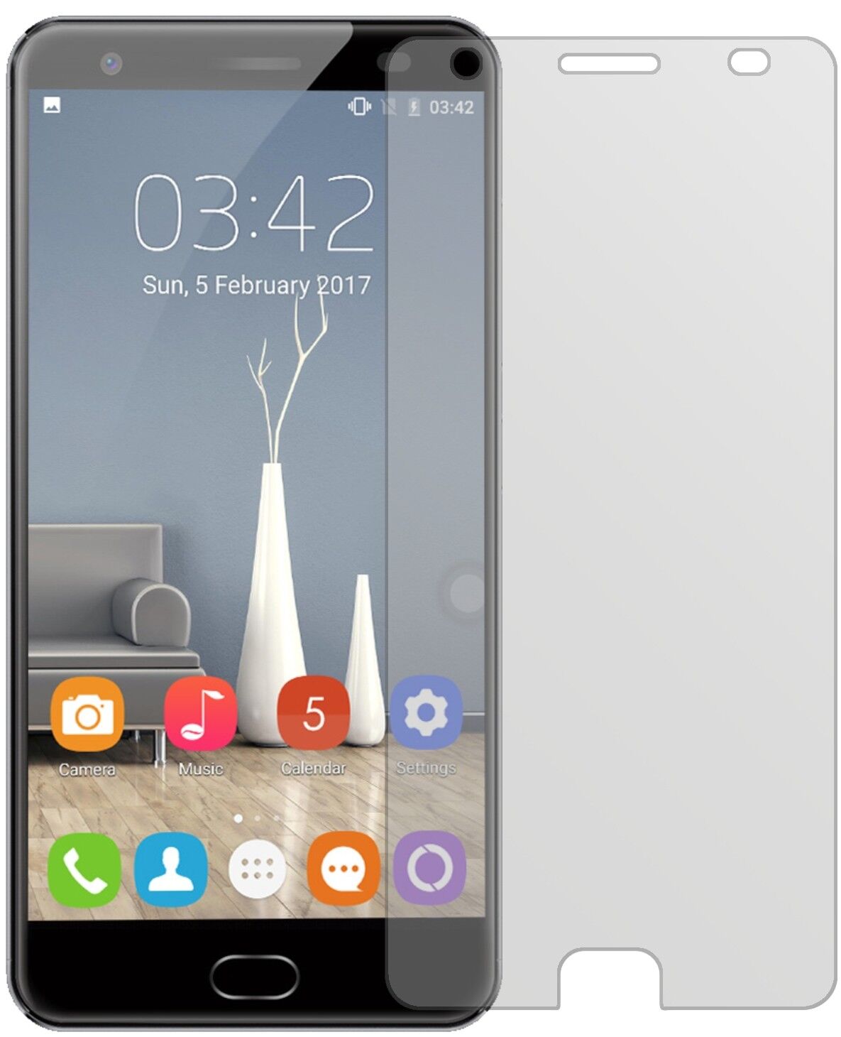 Matte Displayschutzfolie von dipos passend für Oukitel OK6000 Plus, präziser Zuschnitt und blasenfrei montiert