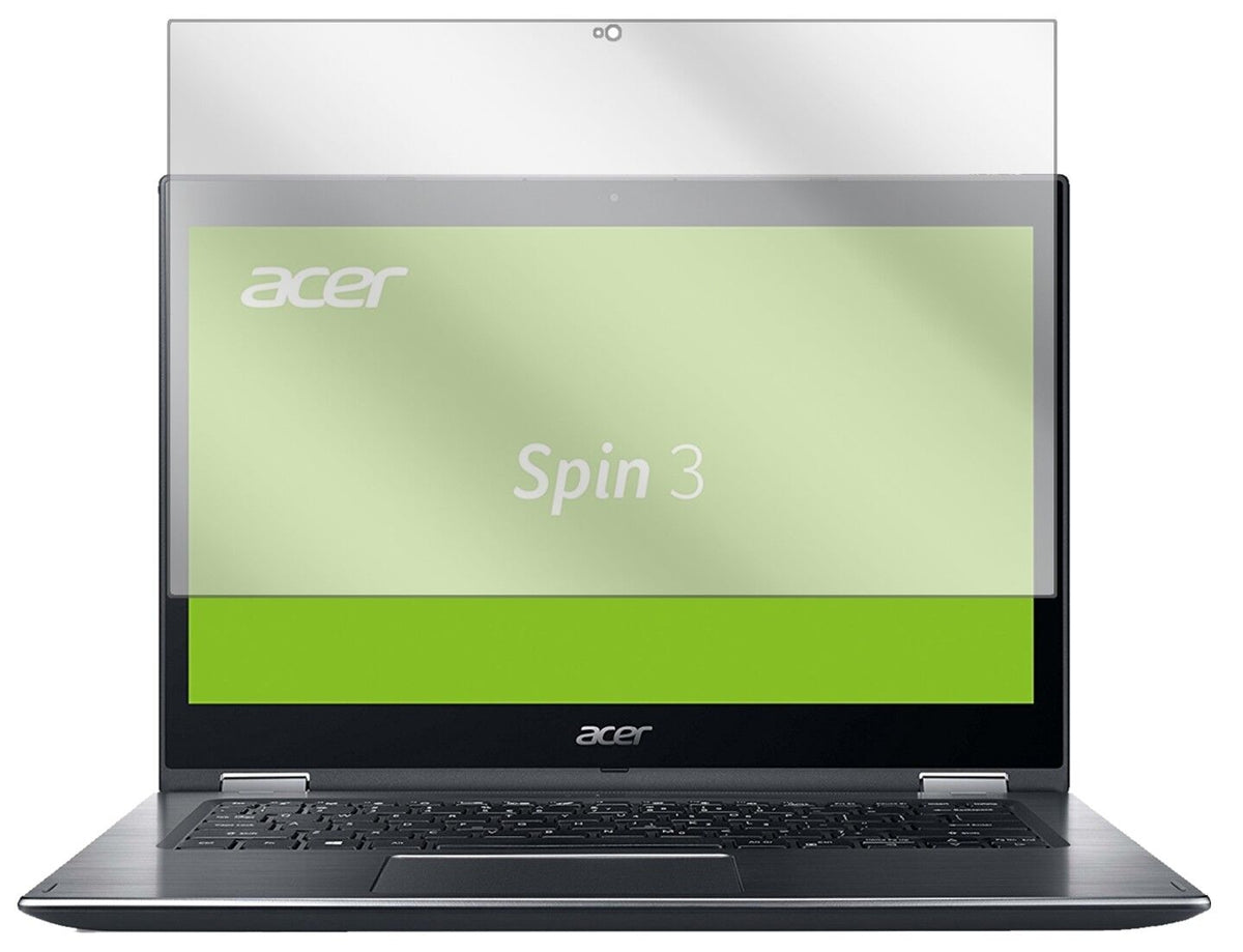 Klare Displayschutzfolie von dipos passend für Acer Spin 3 SP314-51-39U1, präziser Zuschnitt und blasenfrei montiert