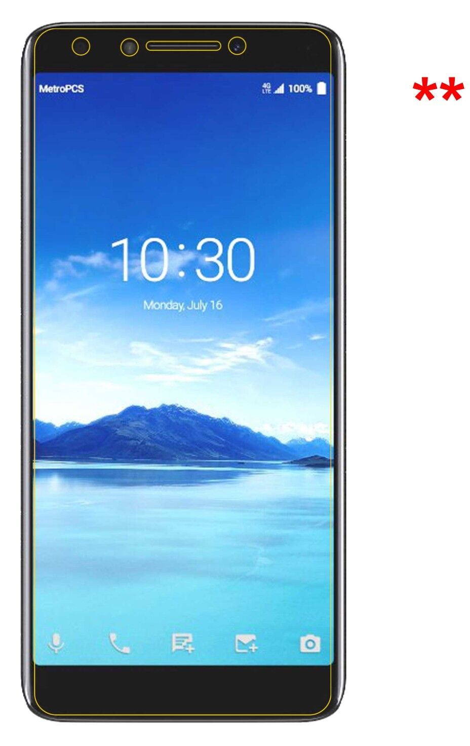 Dünne und klare Folie passend zugeschnitten für Alcatel 7