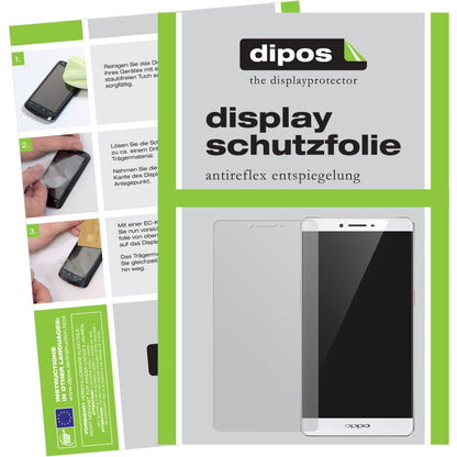 Matte Displayschutzfolie von dipos passend für R7s Oppo, präziser Zuschnitt und blasenfrei montiert