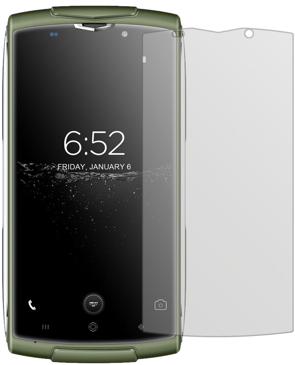 Matte Displayschutzfolie von dipos passend für Homtom Zoji Z7, präziser Zuschnitt und blasenfrei montiert