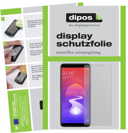 OppoRealme 1 mit aufgebrachter dipos Displayschutzfolie, die lästige Fingerabdrücke minimiert