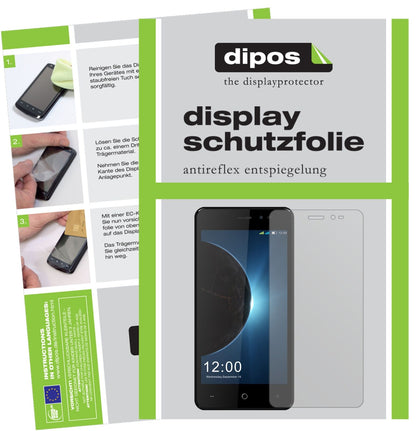 LeagooZ6 mit aufgebrachter dipos Displayschutzfolie, die lästige Fingerabdrücke minimiert
