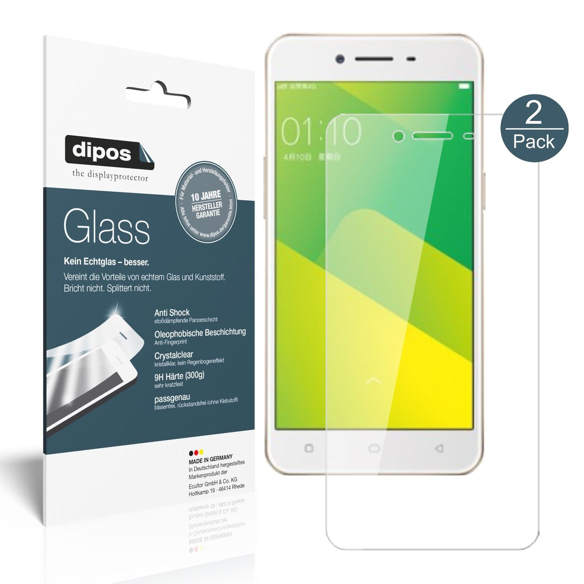1x 9H Schutzfolie für Oppo A57 Panzerfolie