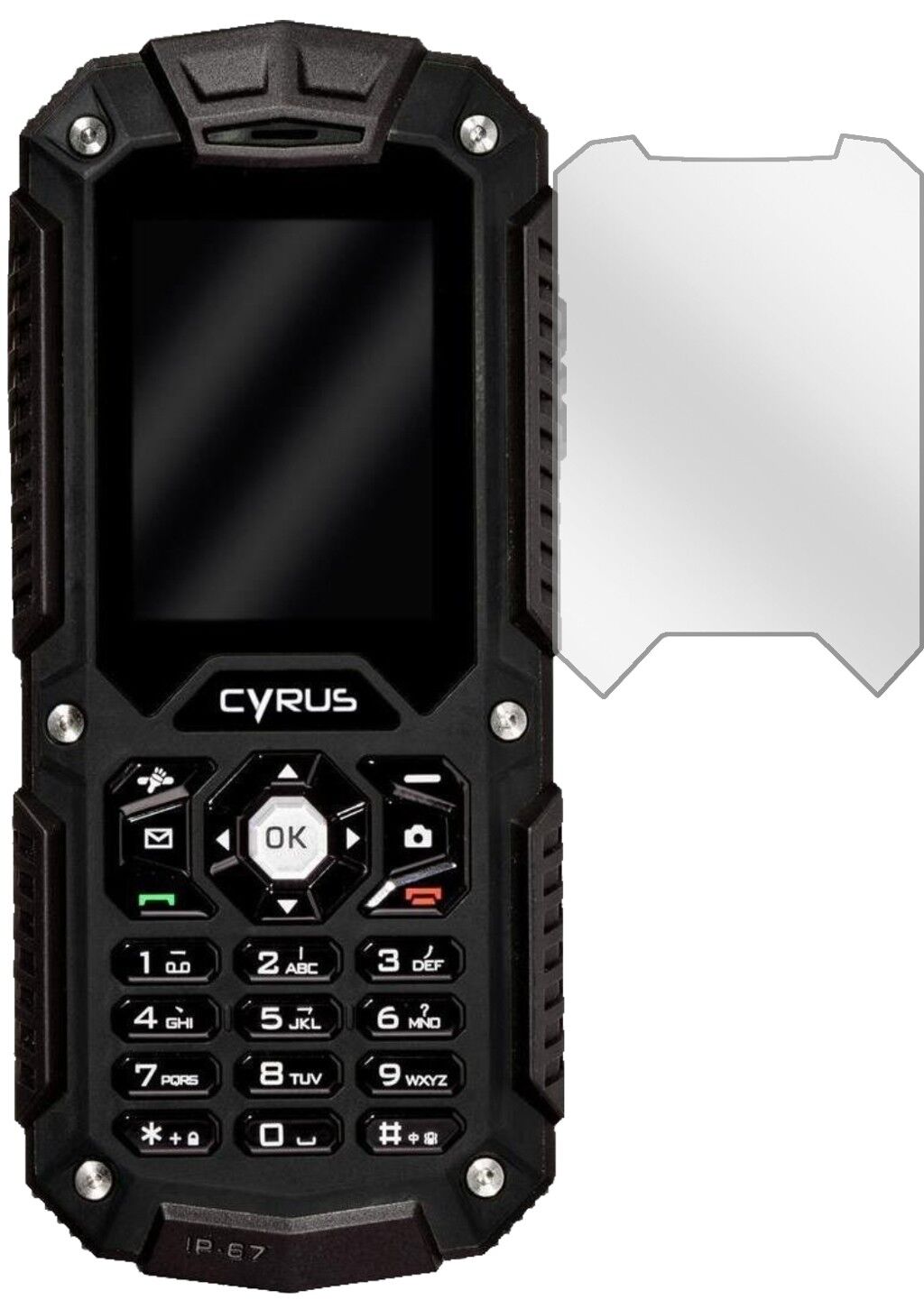 Klare Displayschutzfolie von dipos passend für Cyrus CM6, präziser Zuschnitt und blasenfrei montiert