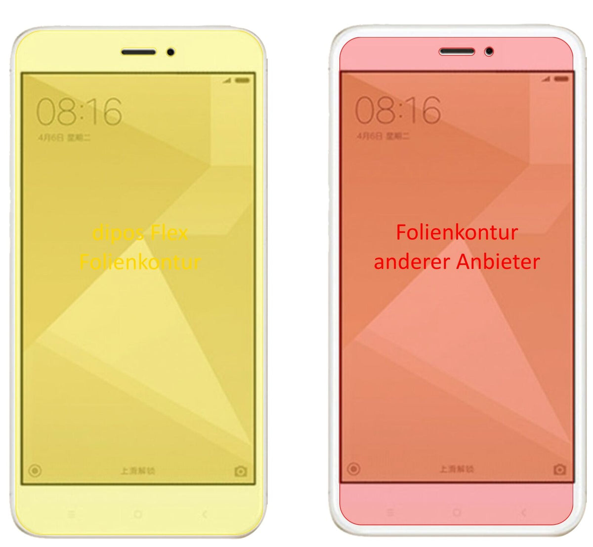 3x 3D Full Cover Schutzfolie für Xiaomi Redmi 4X