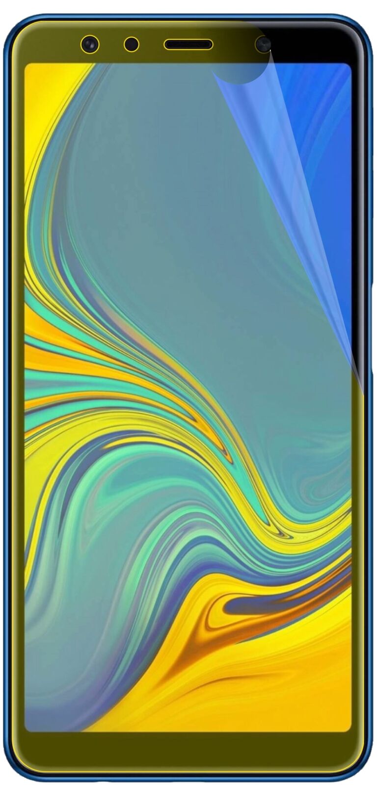 2x 3D Full Cover Schutzfolie für Samsung Galaxy A7 (2018)