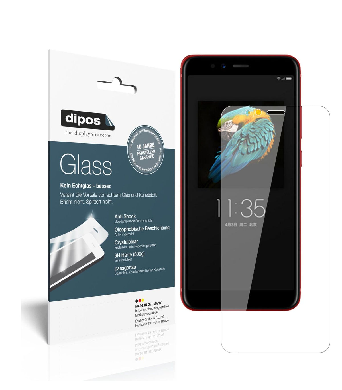 1x 9H Schutzfolie für Lenovo S5 (2018) Panzerfolie