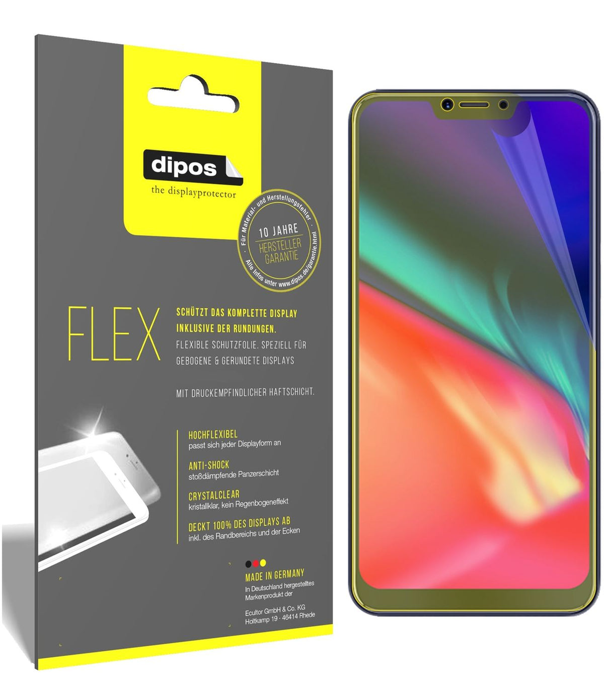 2x 3D Full Cover Schutzfolie für Cubot P20