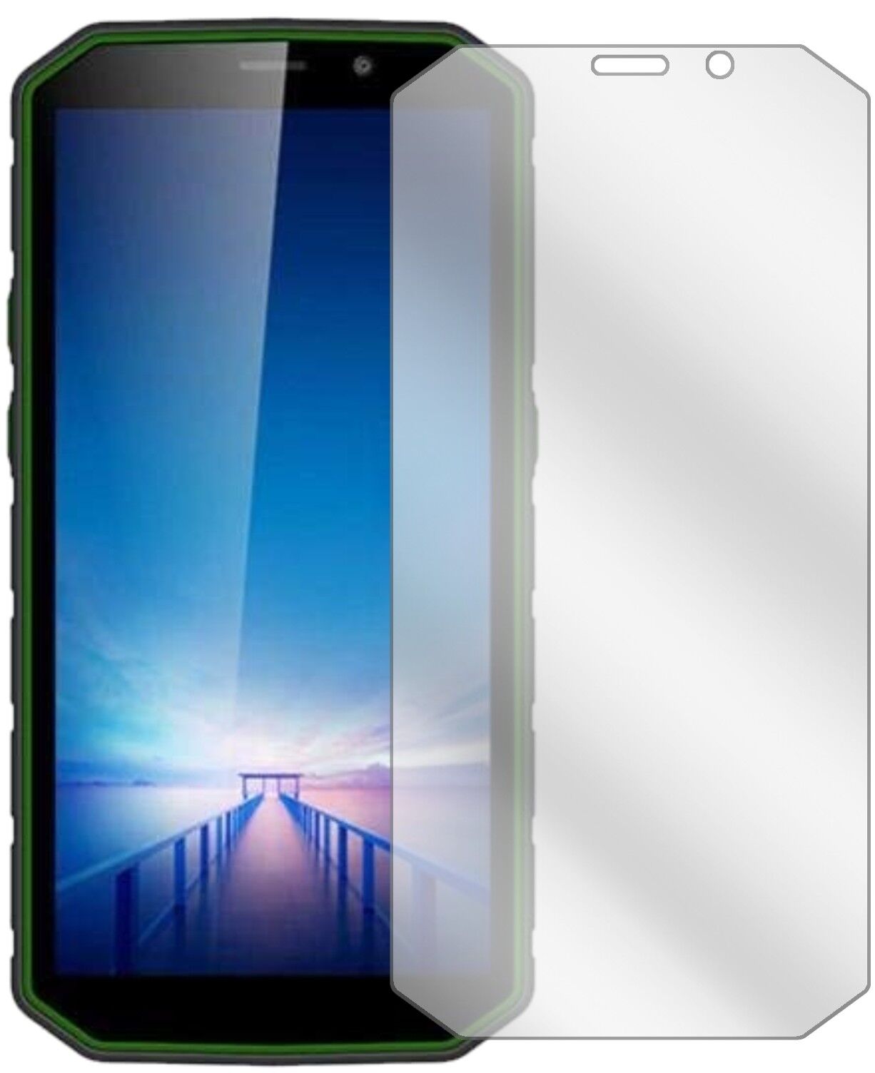 Klare Displayschutzfolie von dipos passend für Guophone XP9800, präziser Zuschnitt und blasenfrei montiert