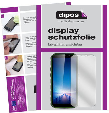 GuophoneXP9800 mit aufgebrachter dipos Displayschutzfolie, glasklare Darstellung ohne Einschränkungen