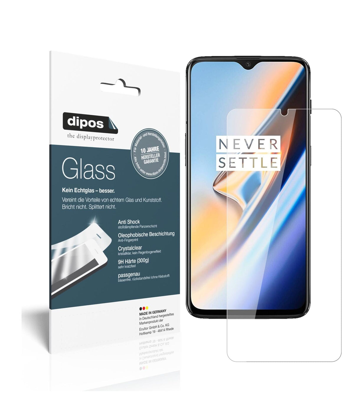 1x 9H Schutzfolie für OnePlus 6T Panzerfolie
