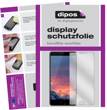 VerneeThor Plus mit aufgebrachter dipos Displayschutzfolie, glasklare Darstellung ohne Einschränkungen