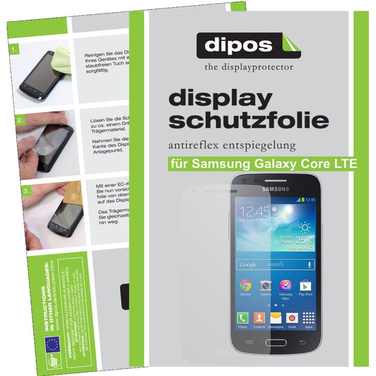 2x Schutzfolie matt für Galaxy Core LTE Samsung Display-Schutzfolie