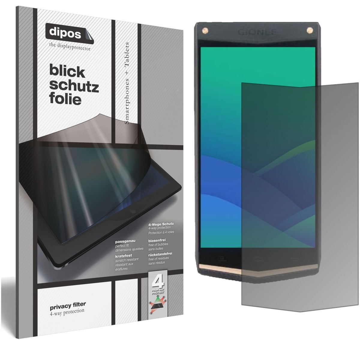 Blickschutzfolie für Gionee W919 matt Schutzfolie Privacy