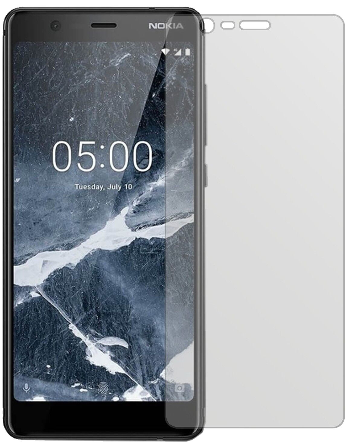 Matte Displayschutzfolie von dipos passend für Nokia 46027, präziser Zuschnitt und blasenfrei montiert