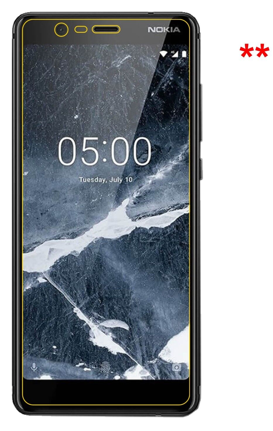 Dünne und klare Folie passend zugeschnitten für Nokia 46027