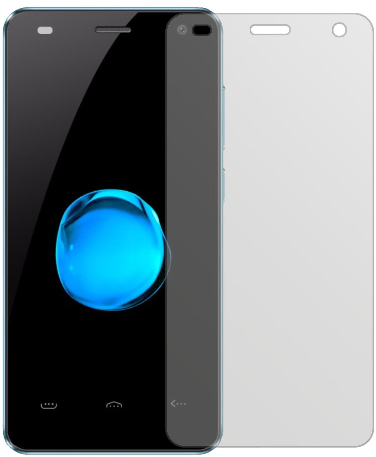 Matte Displayschutzfolie von dipos passend für HOMTOM HT26, präziser Zuschnitt und blasenfrei montiert