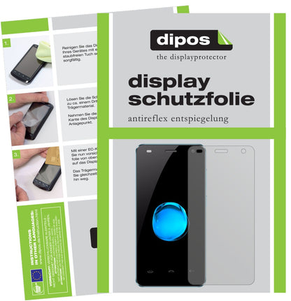 HOMTOMHT26 mit aufgebrachter dipos Displayschutzfolie, die lästige Fingerabdrücke minimiert