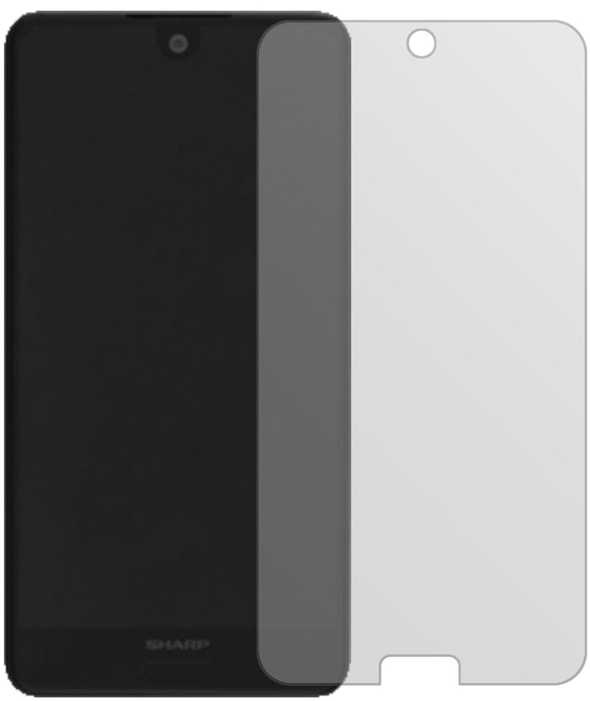 Matte Displayschutzfolie von dipos passend für Sharp Aquos C10, präziser Zuschnitt und blasenfrei montiert
