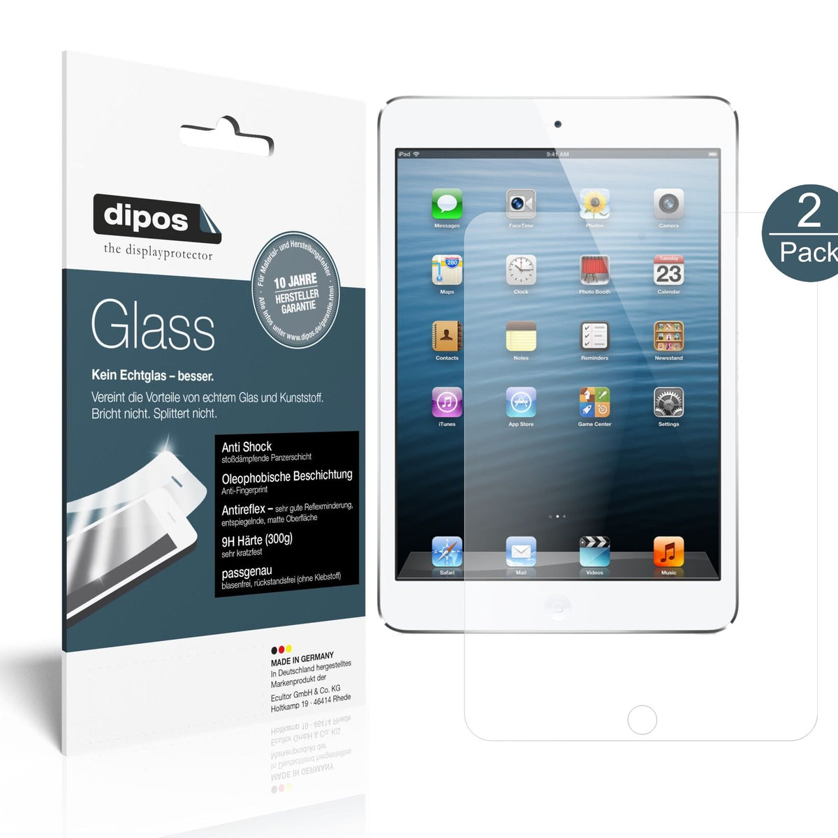 1x 9H Schutzfolie matt für Apple iPad 2 / 3 / 4 Panzerfolie
