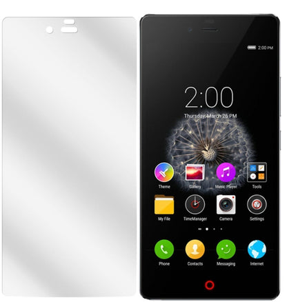 Nubia Z9 MiniZTE mit aufgebrachter dipos Displayschutzfolie, glasklare Darstellung ohne Einschränkungen