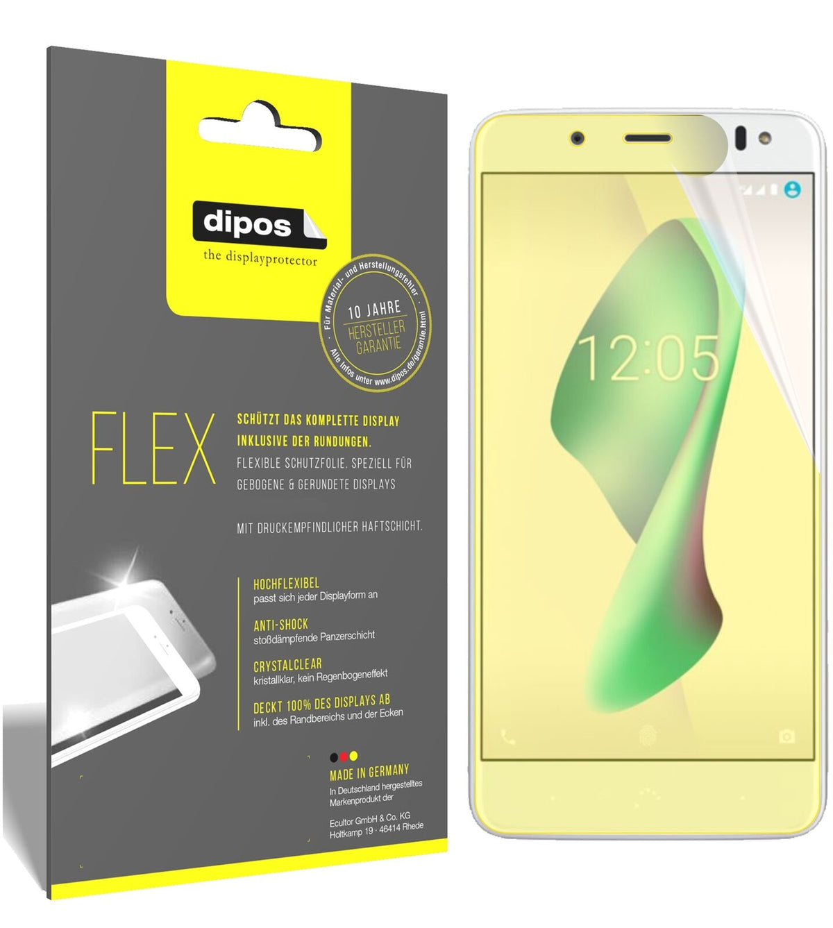 2x 3D Full Cover Schutzfolie für BQ Aquaris VS