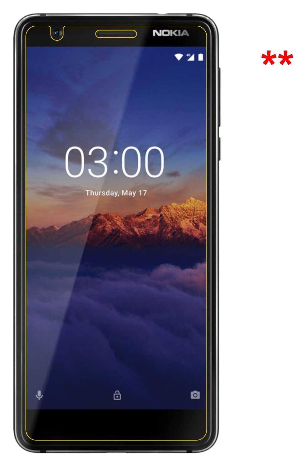 Dünne und klare Folie passend zugeschnitten für Nokia 46025
