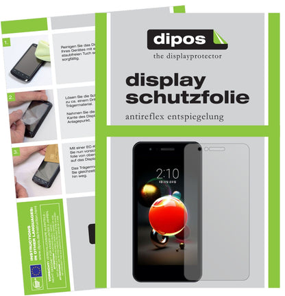 LGX2 2018 mit aufgebrachter dipos Displayschutzfolie, die lästige Fingerabdrücke minimiert