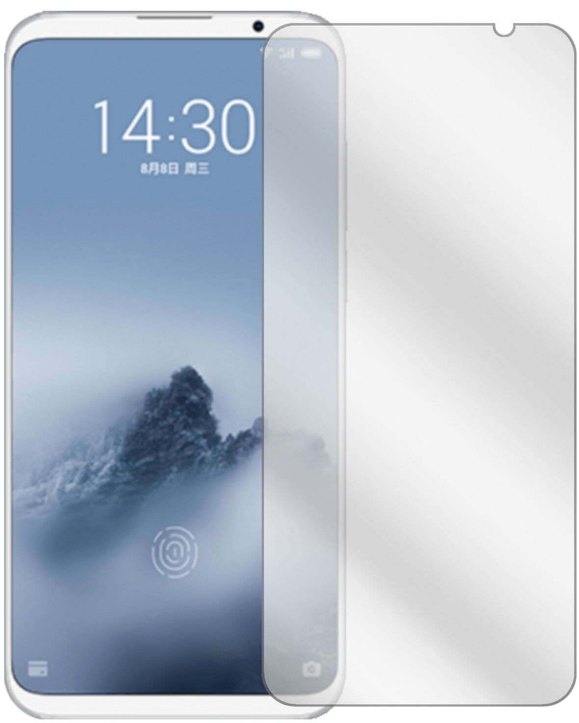 Klare Displayschutzfolie von dipos passend für Meizu 16 Plus, präziser Zuschnitt und blasenfrei montiert