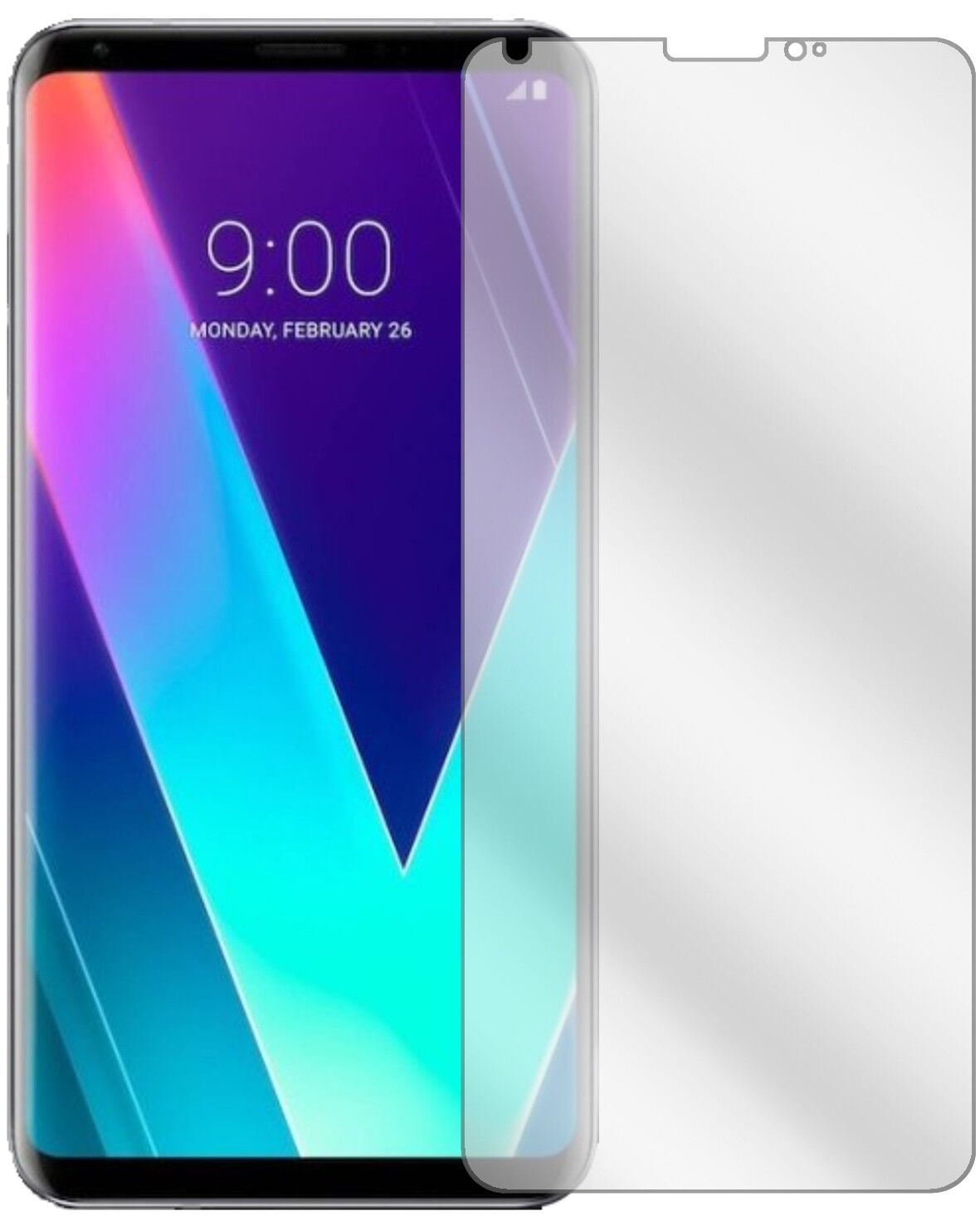 Klare Displayschutzfolie von dipos passend für LG V30S+ ThinQ, präziser Zuschnitt und blasenfrei montiert