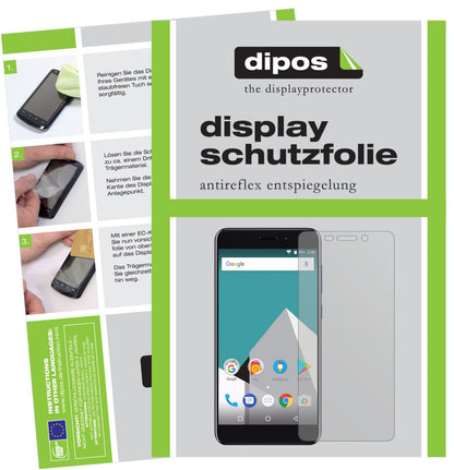 VerneeM5 mit aufgebrachter dipos Displayschutzfolie, die lästige Fingerabdrücke minimiert