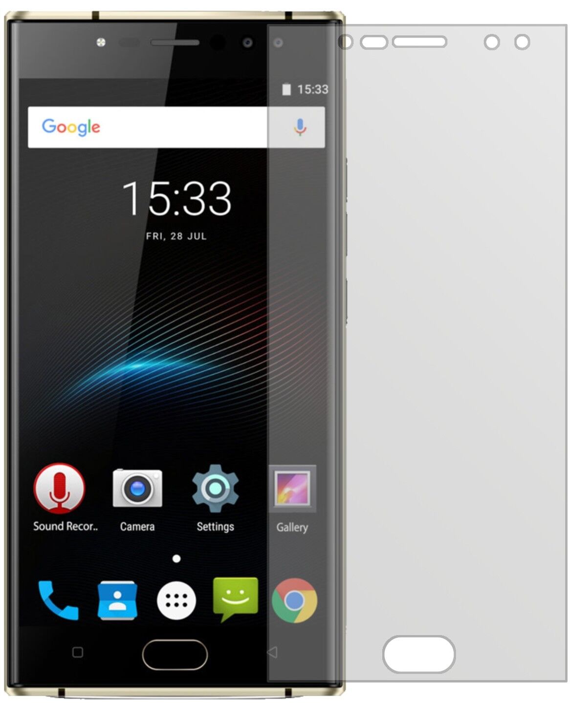 Matte Displayschutzfolie von dipos passend für Oukitel K3, präziser Zuschnitt und blasenfrei montiert