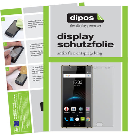 OukitelK3 mit aufgebrachter dipos Displayschutzfolie, die lästige Fingerabdrücke minimiert