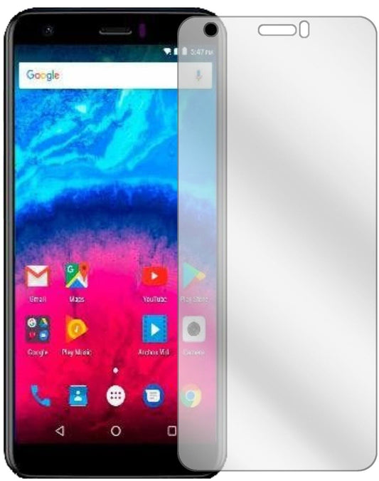 Klare Displayschutzfolie von dipos passend für Archos Core 55S, präziser Zuschnitt und blasenfrei montiert