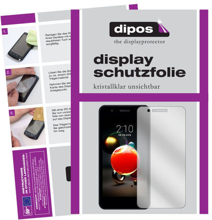 LGX2 2018 mit aufgebrachter dipos Displayschutzfolie, glasklare Darstellung ohne Einschränkungen