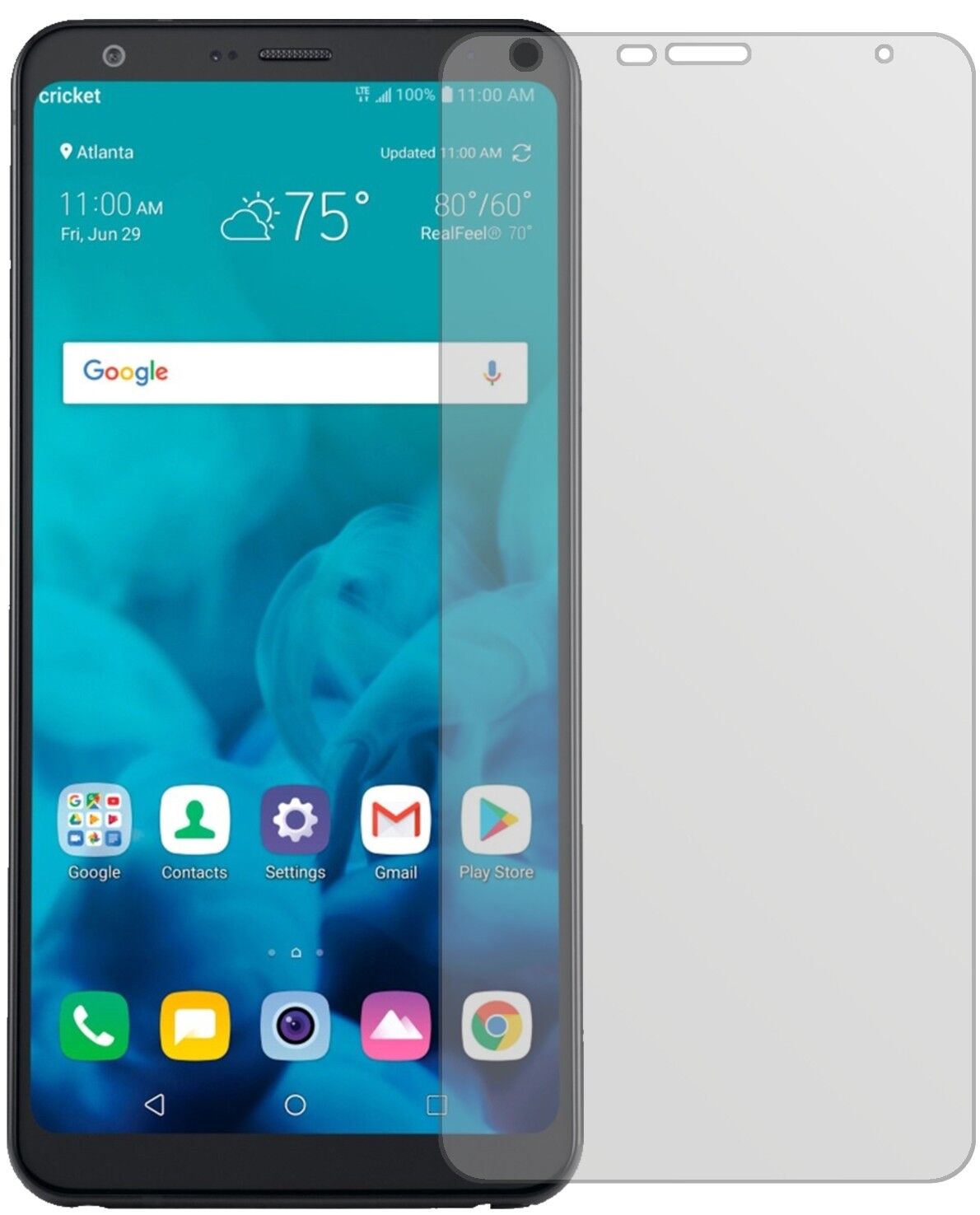 Matte Displayschutzfolie von dipos passend für LG Stylo 4, präziser Zuschnitt und blasenfrei montiert
