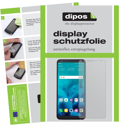LGStylo 4 mit aufgebrachter dipos Displayschutzfolie, die lästige Fingerabdrücke minimiert