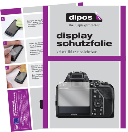5x Schutzfolie klar für Nikon D3500 Display-Schutzfolie