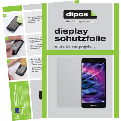 Matte Displayschutzfolie von dipos passend für Life X5020 Medion, präziser Zuschnitt und blasenfrei montiert